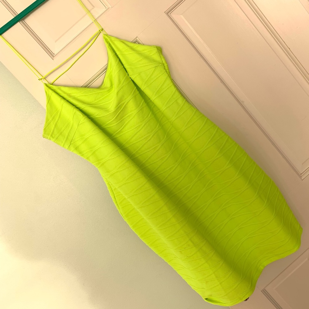 Fashion Nova Curve Neon Green Bodycon Dress